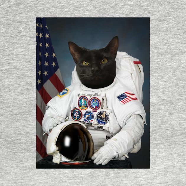 Black Cat Astronaut (Nasa Employee Photo) by treszurechest